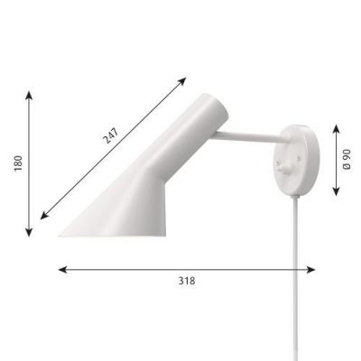 Louis Poulsen AJ Wall Wandlamp - Wit