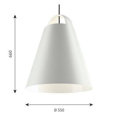 Louis Poulsen Above 550 LED Bluetooth D2W Hanglamp - Wit