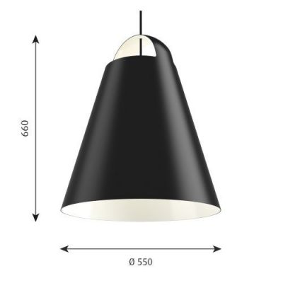 Louis Poulsen Above 550 LED Dali D2W Hanglamp - Zwart
