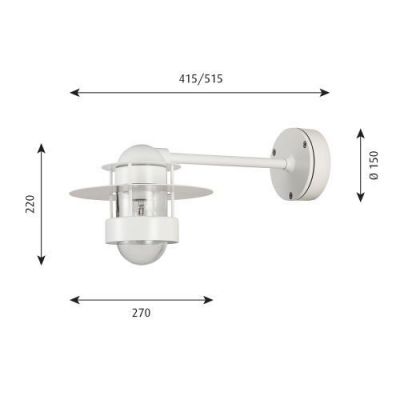 Louis Poulsen Albertslund Wall Long Wandlamp - Deels Mat glas - Wit