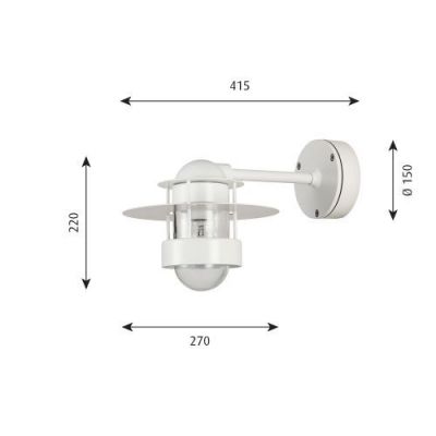 Louis Poulsen Albertslund Wall Short Wandlamp - Deels Mat glas - Wit