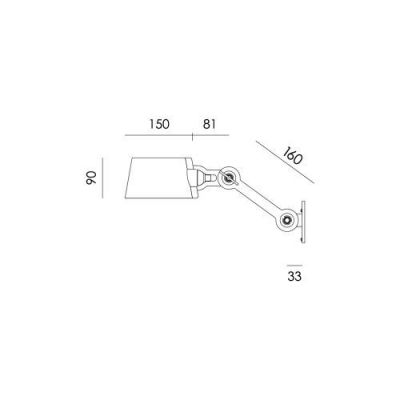 Tonone Bolt Wall Sidefit Small Install Wandlamp - Zwart