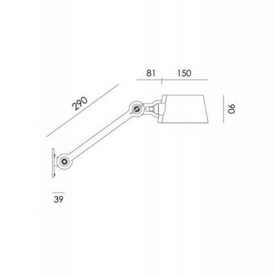 Tonone Bolt Wall Sidefit met stekker Wandlamp - Donkergrijs