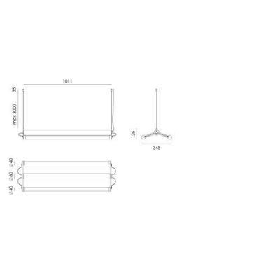 Tonone Mr. Tubes LED Double Hanglamp 2700K - Wit