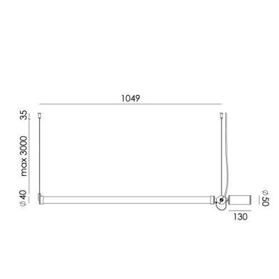 Tonone Mr. Tubes LED Pendant Horizontal Driver On Fixture Hanglamp 2700K - Wit