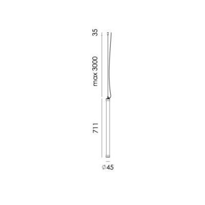 Tonone Mr. Tubes LED Pendant Vertical 700 Hanglamp 2700K - Zwart