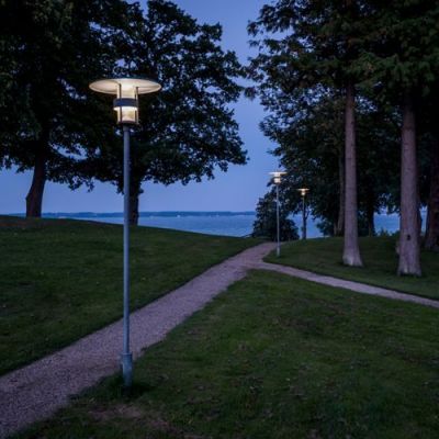 Louis Poulsen Albertslund Mini Lantaarnpaal - 3000K Sr 2xzhaga - Grijs