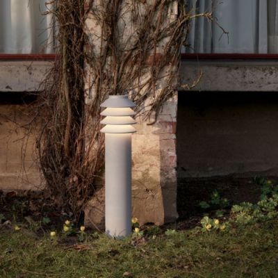 Louis Poulsen Bysted Garden Long Vloerlamp - 3000K Voetplaat zonder adapter - Aluminium