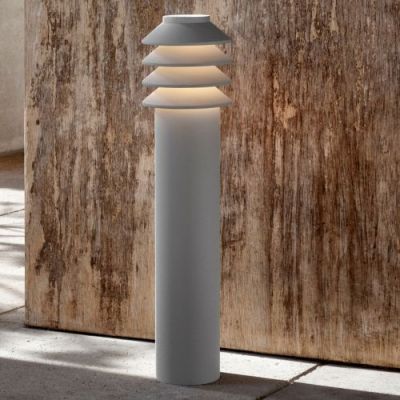 Louis Poulsen Bysted Garden Long Vloerlamp - 3000K Voetplaat zonder adapter - Aluminium
