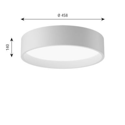 Louis Poulsen Circle Surface 450 Plafondlamp - Kelvin instelbaar - Prisma Dali - Wit