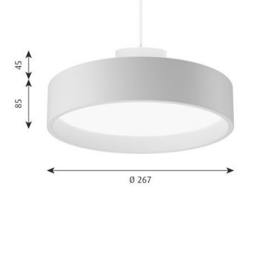 Louis Poulsen Circle Suspend 260 Hanglamp - 3000K Opaal Dali - Wit