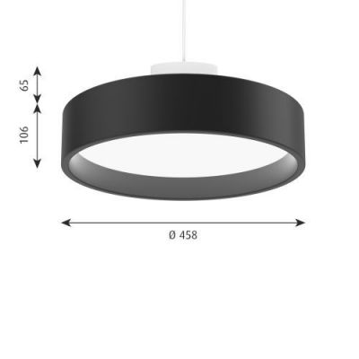 Louis Poulsen Circle Suspend 450 Hanglamp - 3000K Opaal Dali - Zwart