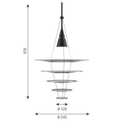 Louis Poulsen Enigma 545 Hanglamp - Zwart