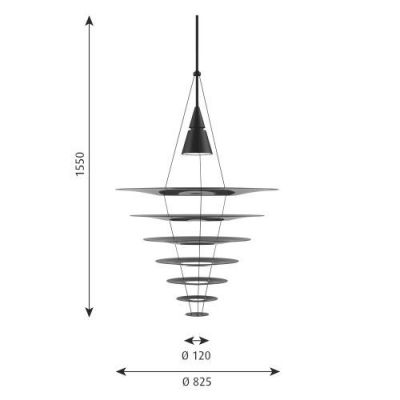 Louis Poulsen Enigma 825 Hanglamp - Zwart