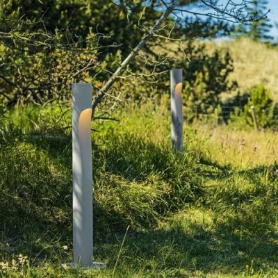 Louis Poulsen Flindt Bollard 1100 Vloerlamp - 3000K Grondanker - geaard - NightDIM - Aluminium