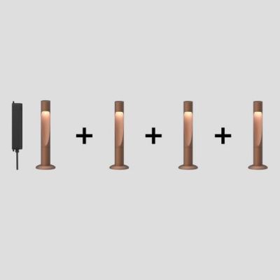 Louis Poulsen Flindt Garden Long Vloerlamp - 3000K Voetplaat zonder adapter - Aluminium