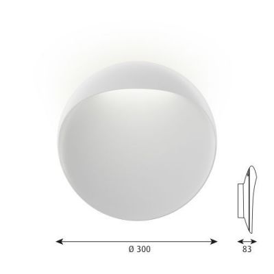 Louis Poulsen Flindt Wall 300 Wandlamp - 3000K Dali - Wit