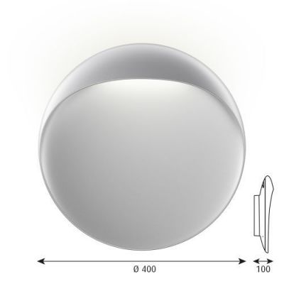Louis Poulsen Flindt Wall 400 Wandlamp - 2700K Dali - Aluminium