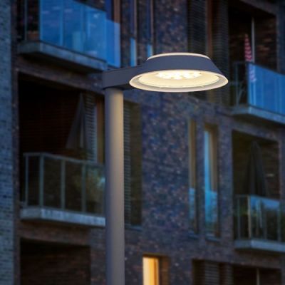 Louis Poulsen Homann Lantaarnpaal - 3000K Nightdim 3148lm - Asym 2H - Uplight - Aluminium