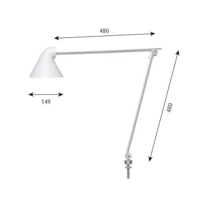 Louis Poulsen NJP Tafellamp met pin 10 - 2700K - Wit