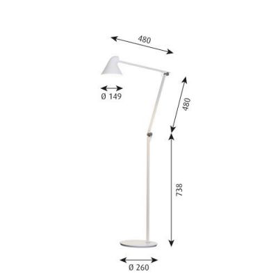 Louis Poulsen NJP Vloerlamp - 3000K - Wit