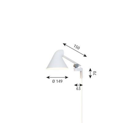 Louis Poulsen NJP Wall Short Wandlamp - 2700K - Wit