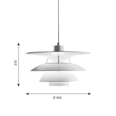 Louis Poulsen PH 5-4½ Hanglamp - 3000K-1800K Bluetooth - Wit