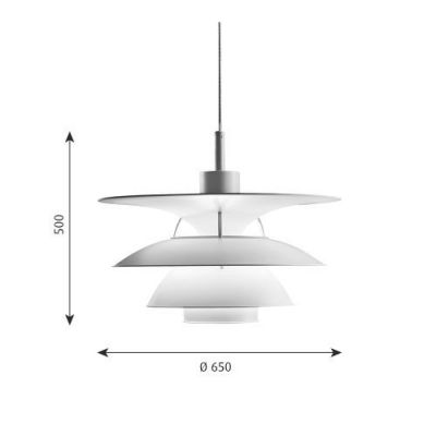 Louis Poulsen PH 6½-6 Hanglamp - 3000K Bluetooth - int. driver - Wit