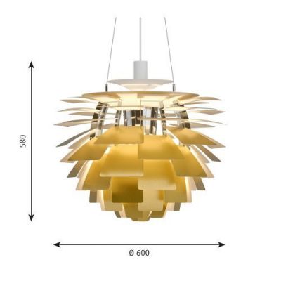 Louis Poulsen PH Artichoke 600 Hanglamp - 2700K Bluetooth - int. driver - Messing