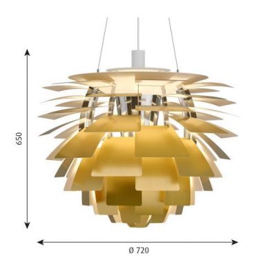 Louis Poulsen PH Artichoke 720 Hanglamp - 2700K Bluetooth - int. driver - Messing