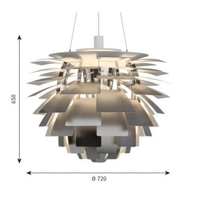 Louis Poulsen PH Artichoke 720 Hanglamp - 2700K Bluetooth - int. driver - RVS