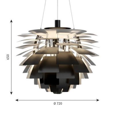 Louis Poulsen PH Artichoke 720 Hanglamp - E27 100W - Zwart