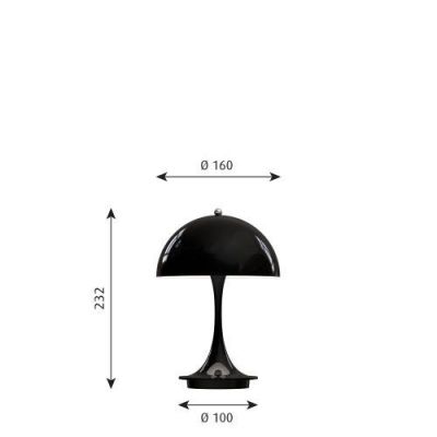 Louis Poulsen Panthella 160 Portable Tafellamp - 2700K - Zwart