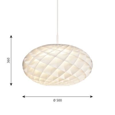 Louis Poulsen Patera Oval 500 Hanglamp - E27 40W - Wit