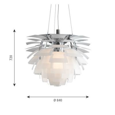 Louis Poulsen PH Artichoke 840 Glass Hanglamp - 2700K Bluetooth - int. driver - Wit