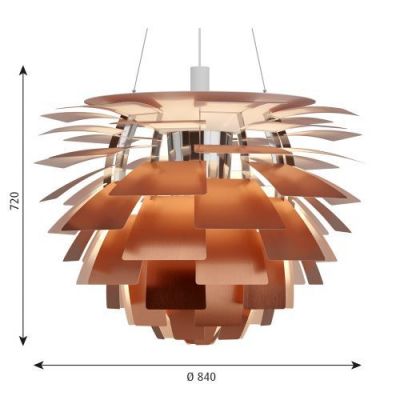 Louis Poulsen PH Artichoke 840 Hanglamp - 2700K Bluetooth - int. driver - Koper