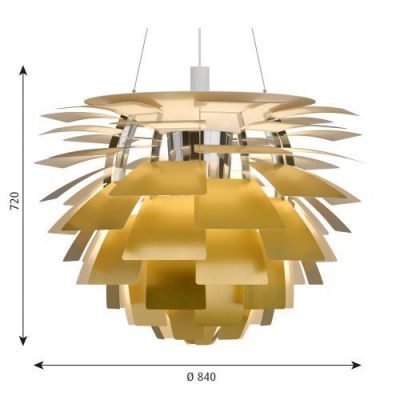 Louis Poulsen PH Artichoke 840 Hanglamp - 3000K Dali - ext. driver - Messing
