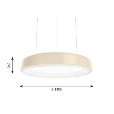 Louis Poulsen LP Grand 1480 Hanglamp - Suspended - 3000K Dali - Champagne
