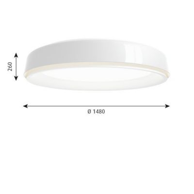 Louis Poulsen LP Grand 1480 Plafondlamp - Opbouw - 3000K Dali - Wit