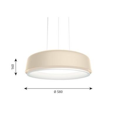 Louis Poulsen LP Grand 580 Hanglamp - Suspended - 3000K Dali - Champagne