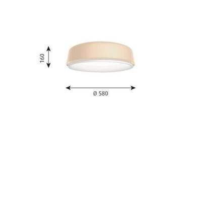 Louis Poulsen LP Grand 580 Plafondlamp - Opbouw - 3000K Dali - Champagne