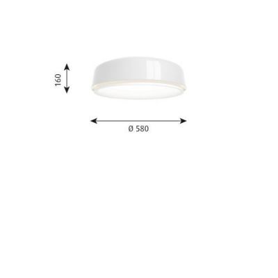 Louis Poulsen LP Grand 580 Plafondlamp - Opbouw - 3000K Dali - Wit