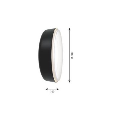 Louis Poulsen LP Grand 580 Wandlamp - 3000K Dali - Zwart