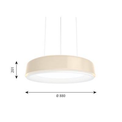 Louis Poulsen LP Grand 880 Hanglamp - Suspended - 3000K Dali - Champagne