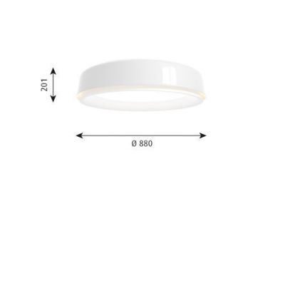 Louis Poulsen LP Grand 880 Plafondlamp - Opbouw - 3000K Dali - Wit