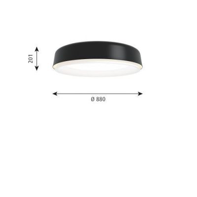 Louis Poulsen LP Grand 880 Plafondlamp - Opbouw - 3000K Dali - Zwart