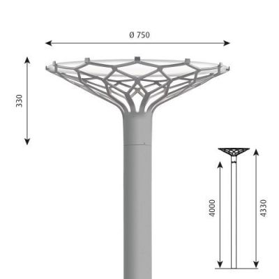 Louis Poulsen LP Nest Lantaarnpaal - 3000K Dali - Aluminium