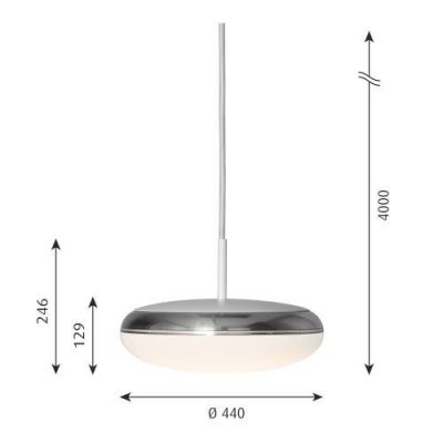 Louis Poulsen Silverback 440 Hanglamp - 3000K Dali - Wit
