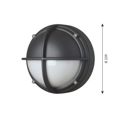 Louis Poulsen Skot Wandlamp - 3000K - Half afgeschermd - Opaal - Donkergrijs