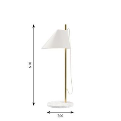 Louis Poulsen Yuh Tafellamp - 2700K - Wit/messing